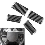 4X Steering Wheel Cover Trim for Chrysler 300 300C Dodge Magnum (2005–2010) Carbon Black
