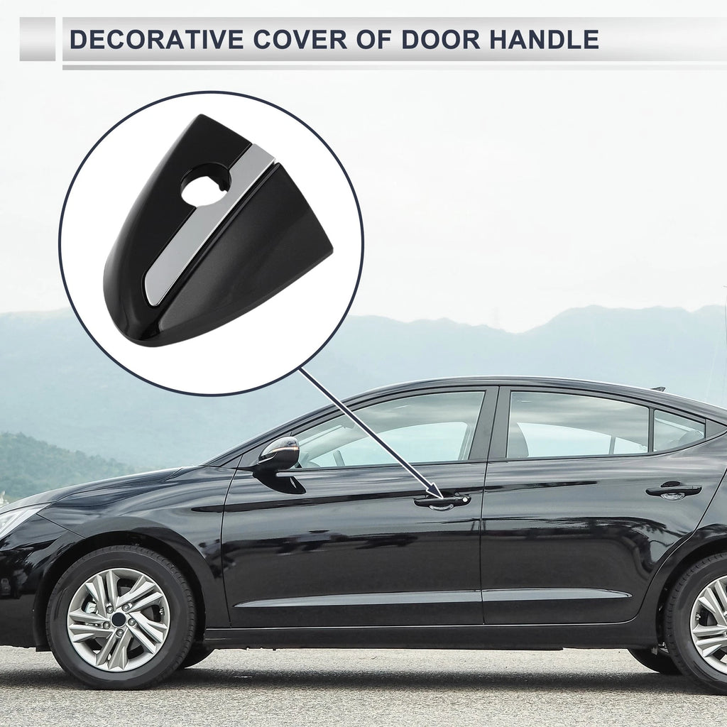 Front Left Door Handle Lock Cylinder Cover for Toyota Corolla (2014–2018) Black
