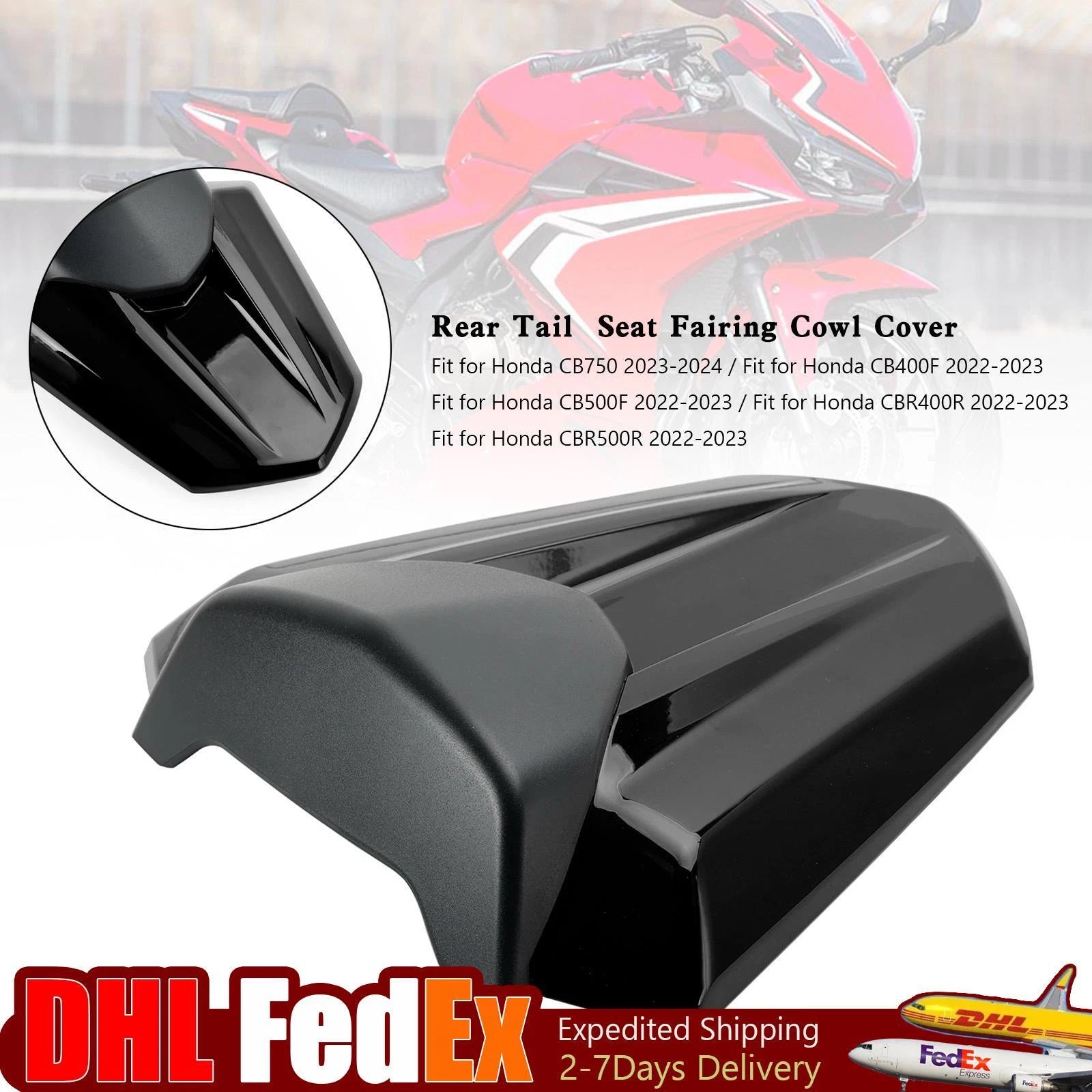 Rear Tail Seat Fairing Cover for Honda CB750 CB400F CB500F CBR400R CBR500R (2022–2023)