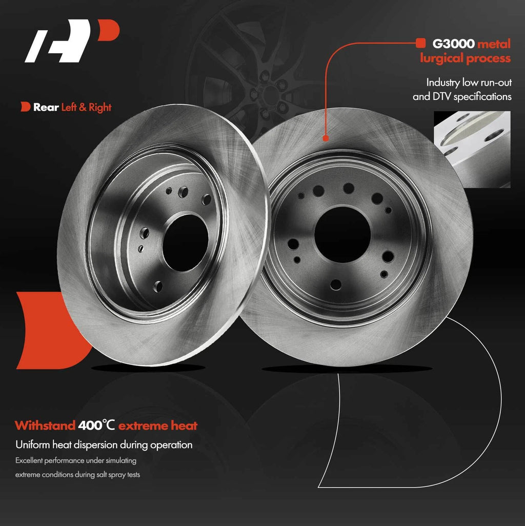Rear Disc Brake Rotors for Honda Element (2003–2011) Acura TL (2004–2008)