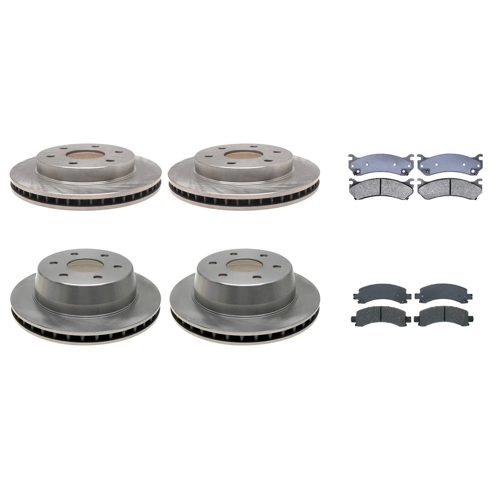 ACDelco Silver Brake Kit Disc Rotors Pads for Tahoe Yukon (2007–2014)