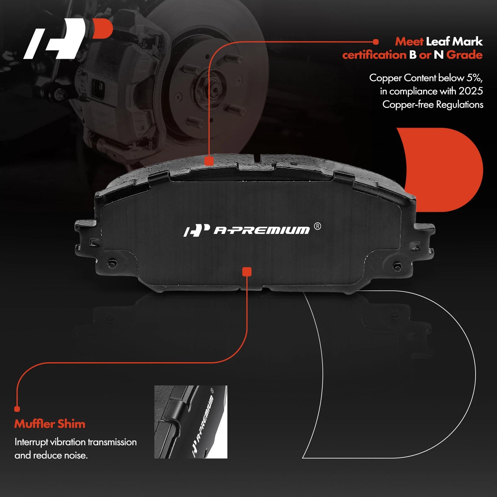 Front Rotor, Pads & Calipers for Toyota RAV4, Scion xB (2019–2024)