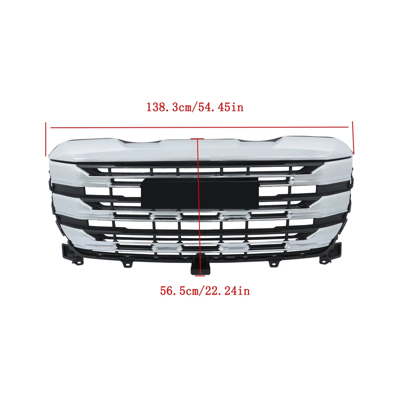Chrome Front Upper Bumper Grille for GMC Sierra 1500 (2022–2024)