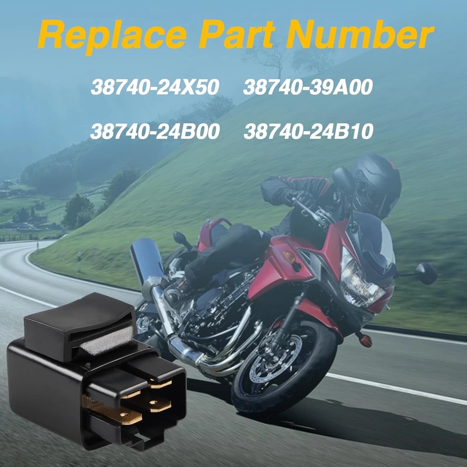Fuel Pump Fan Off Relay for Suzuki GSX-R 600 750 1000 1100 (1985–2008) 38740-38A00