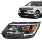 Halogen LED DRL Headlights for Ford Explorer Sport (2016–2018) Black Housing