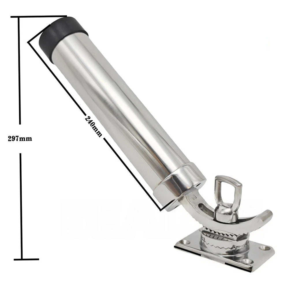 Stainless Steel Fishing Rod Holder for Yacht Deck (360 Degree Adjustable)