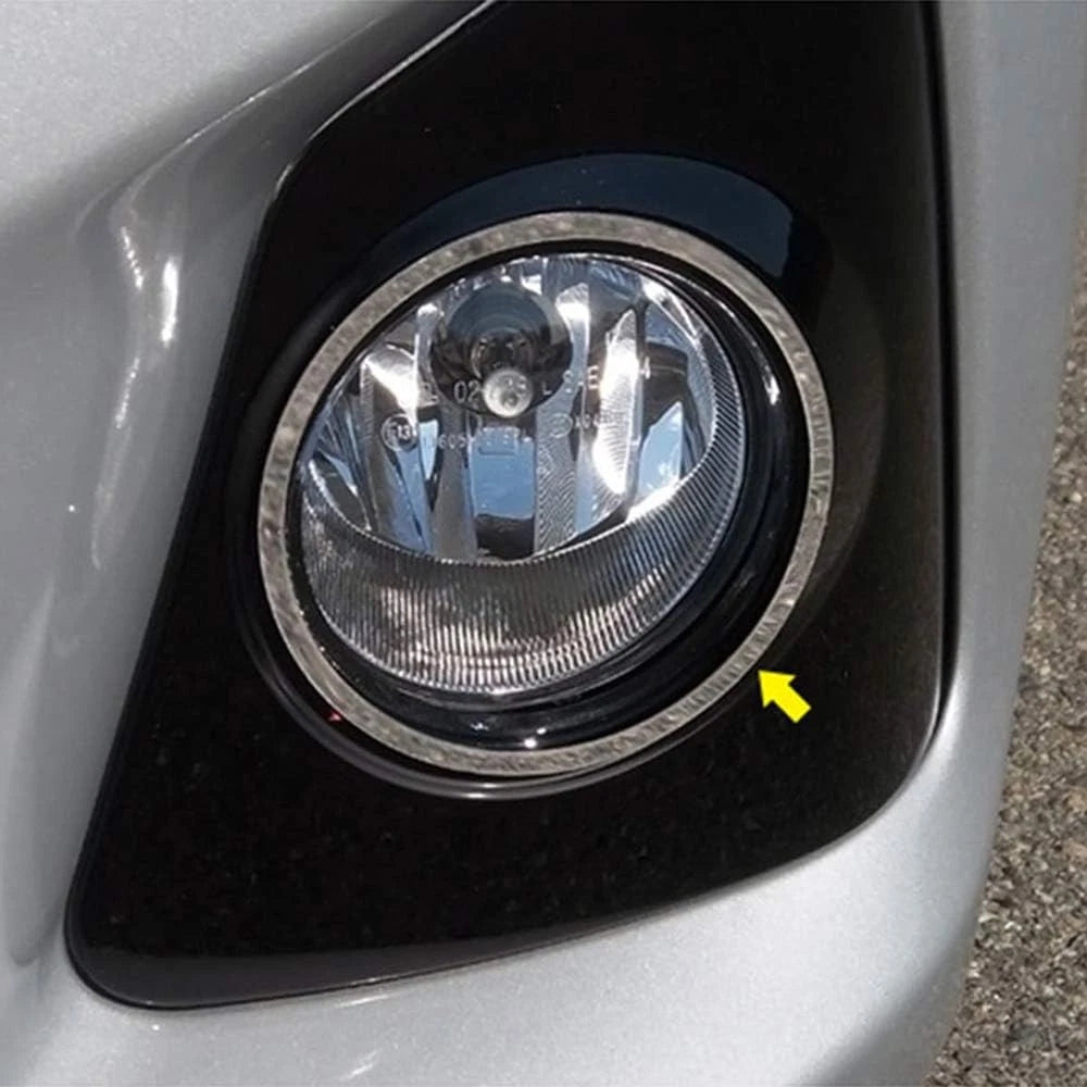 2pc Stainless Front Fog Light Accent Trim for Toyota Corolla 2014–2016