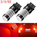 2X 3157 LED Pure Red Brake Tail Stop Light Bulbs for