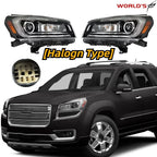 LED Tube Projector Black Headlights for GMC Acadia (2013–2016)