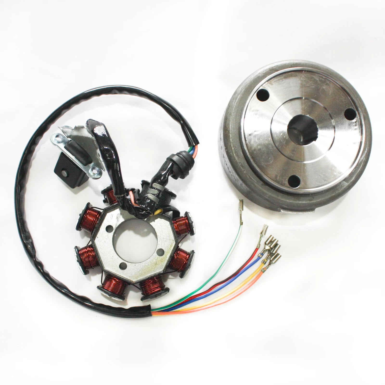 Magneto Stator + Flywheel for PIT Trail Quad Dirt Bike ATV (200c 250cc)