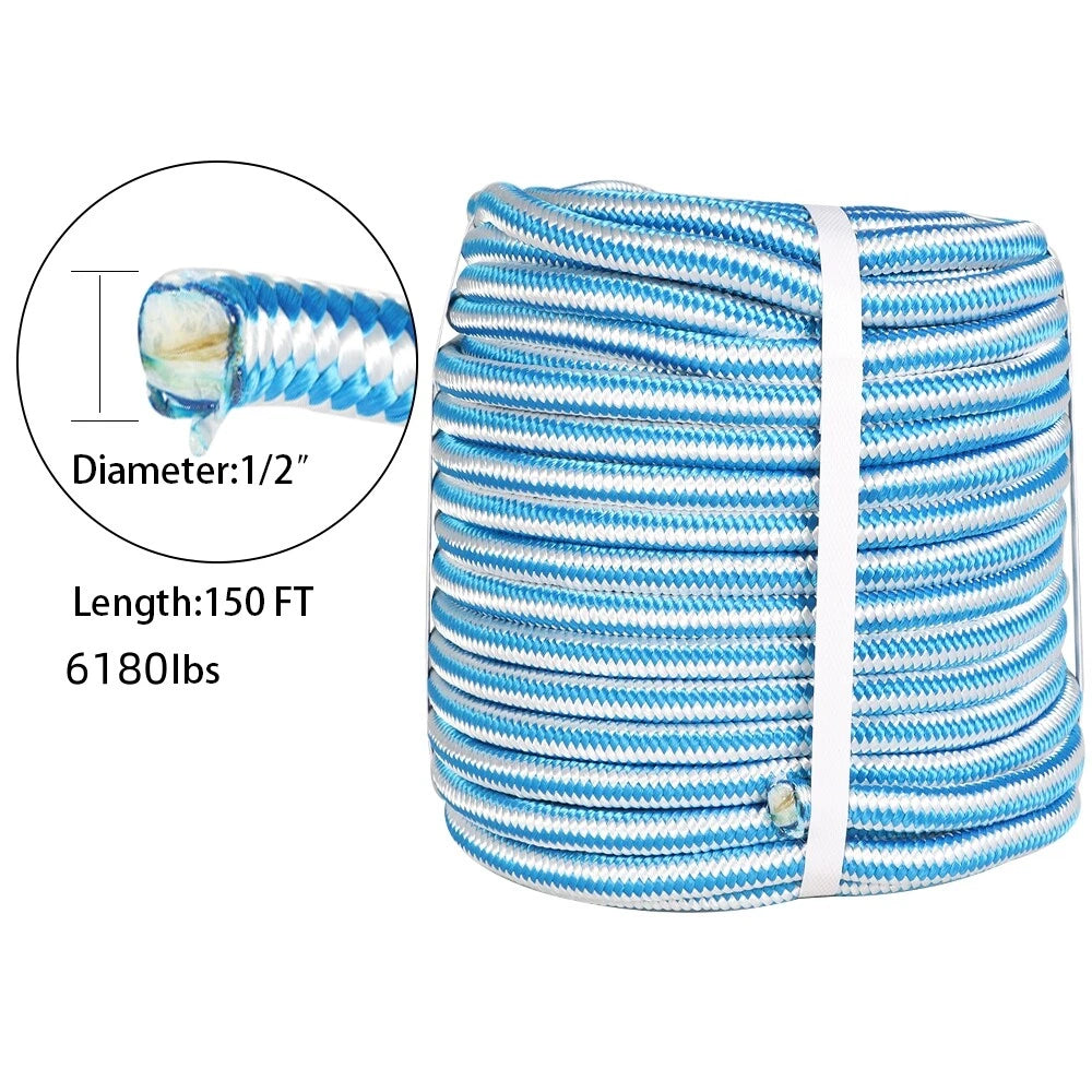 1/2" Braided Nylon Tree Rope for Arborist (150')