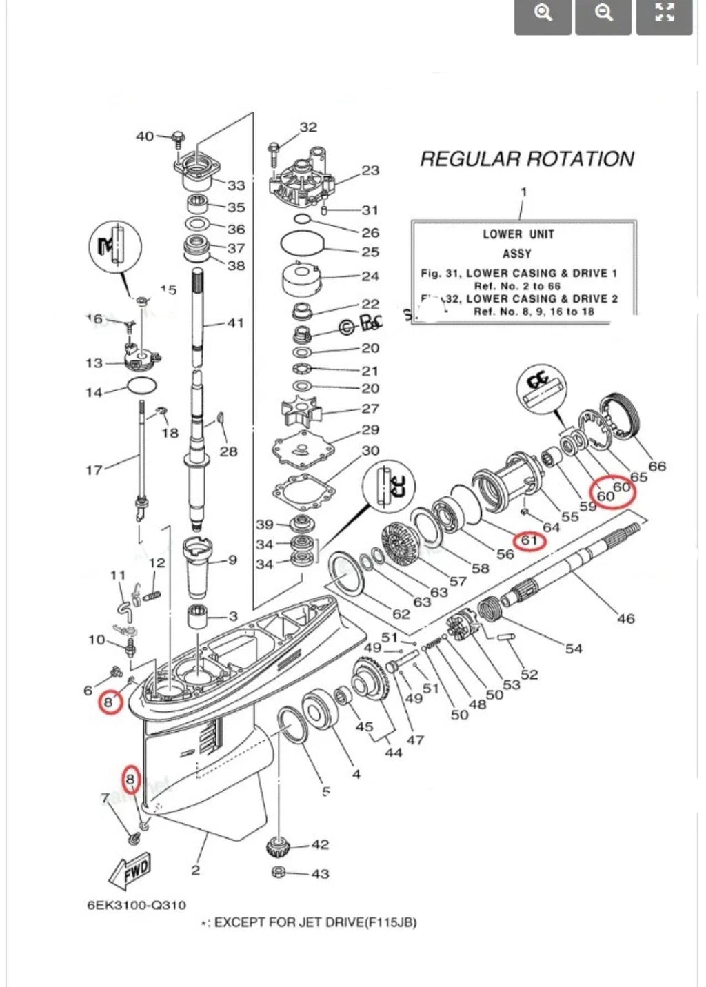 Seal Kit for Yamaha 115HP 130HP (93101-30M17, 90430-08003)