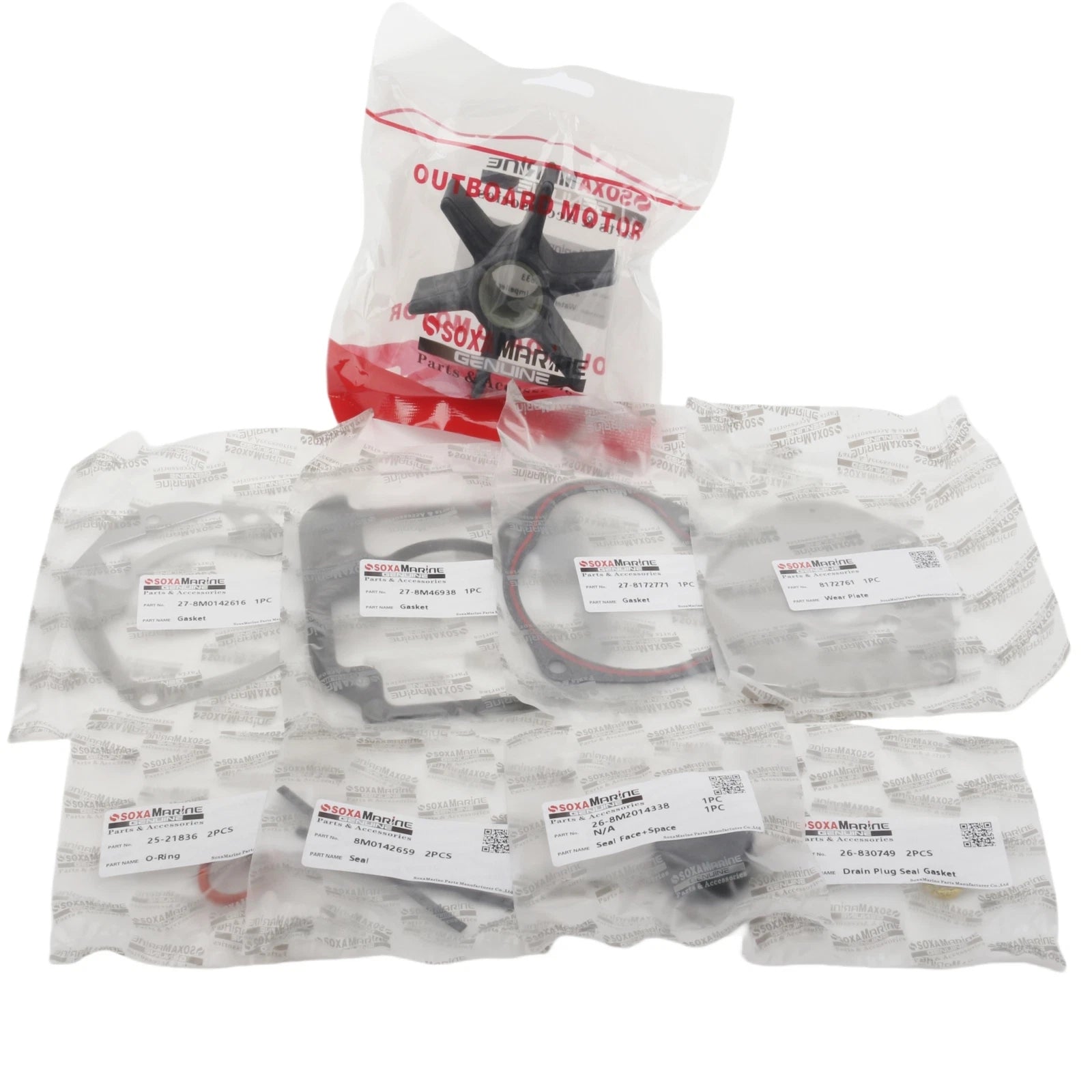 Water Pump Repair Service Kit for Mercury V6 V8 Outboard (8M0205803)