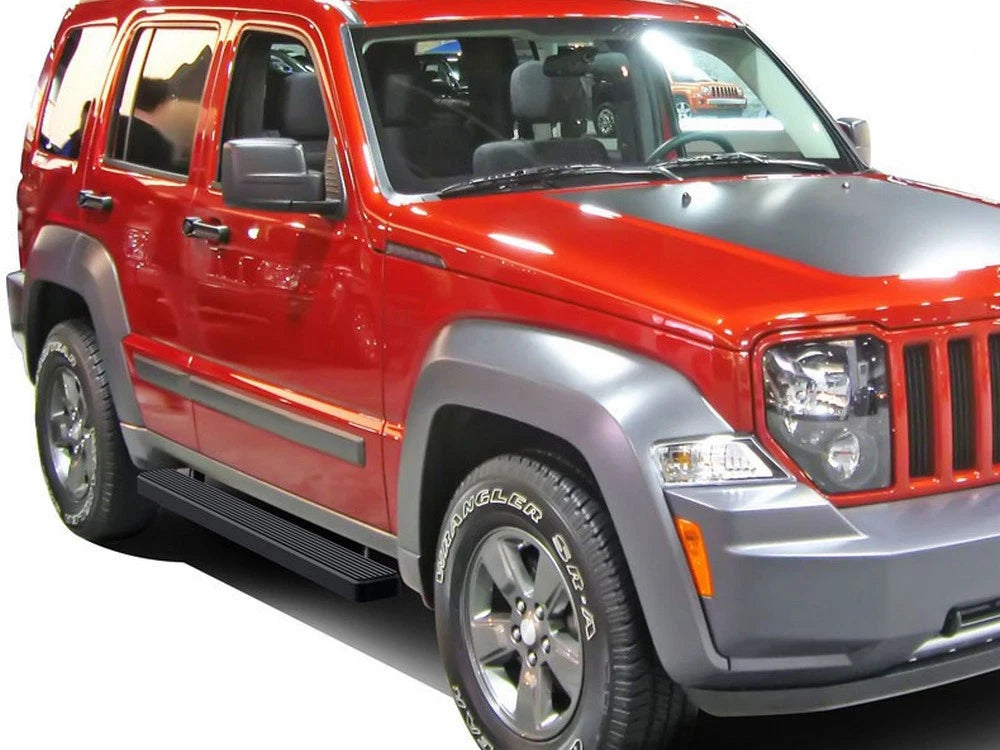 Running Boards for Jeep Liberty (2008-2013) - 5 Inch Matte Black