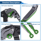 Adjustable Brake Clutch Levers for Honda X11 (1999–2002) Titanium Green