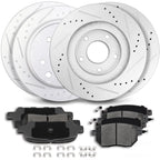 Set of 4 Brake Rotors + Brake Pads for Nissan Versa Sentra (2007–2012)