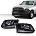 Clear Black Projector Headlights with LED DRL for Ram 1500 2500 3500 (2009–2018)