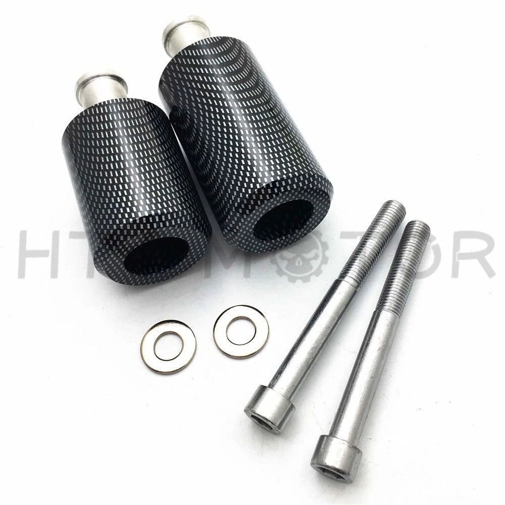 Cut Carbon Fiber Frame Sliders Crash Protectors for Yamaha FZ6 Fazer (2004–2011)