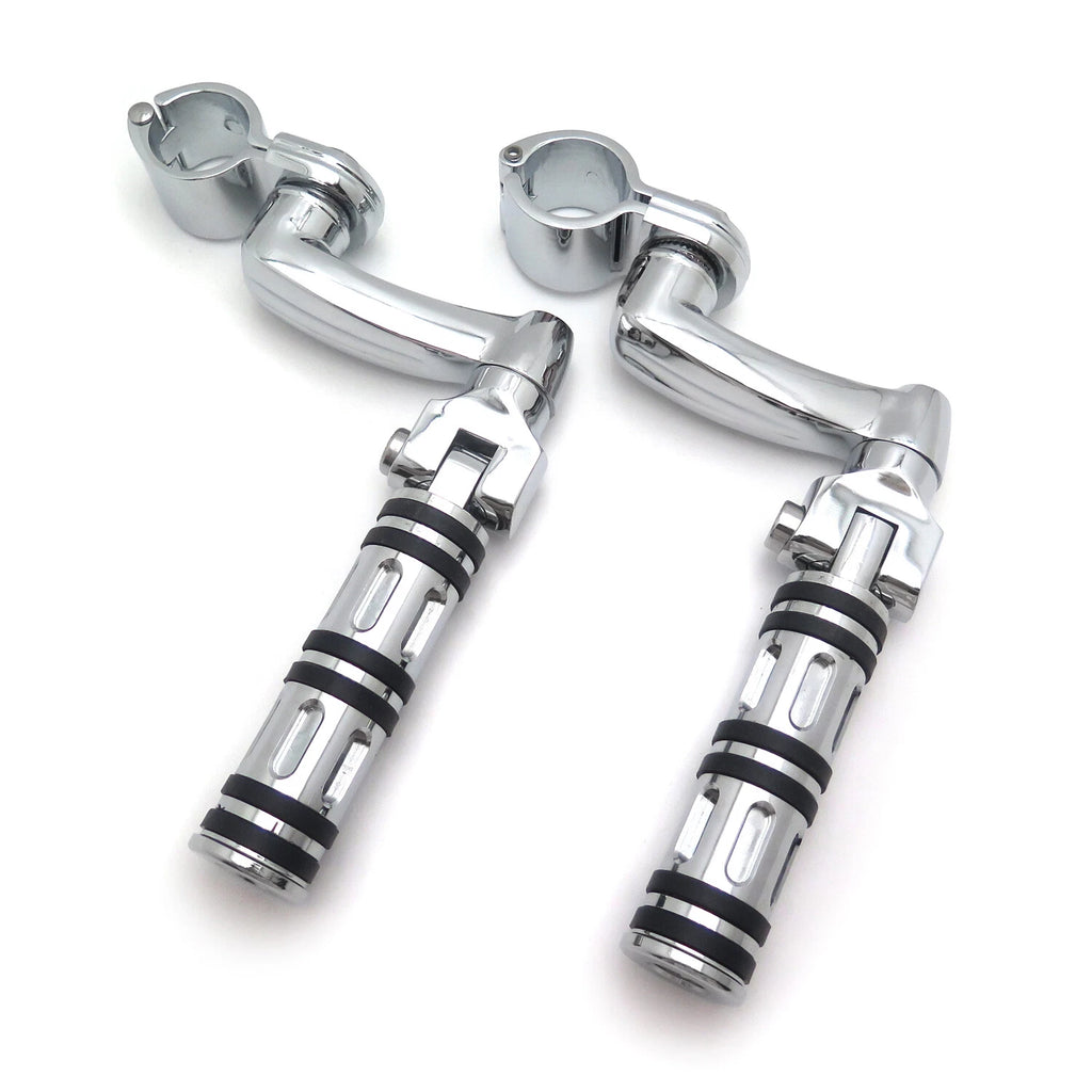 Chrome Edge Motorcycle Foot Pegs for Harley Touring Sportster Dyna