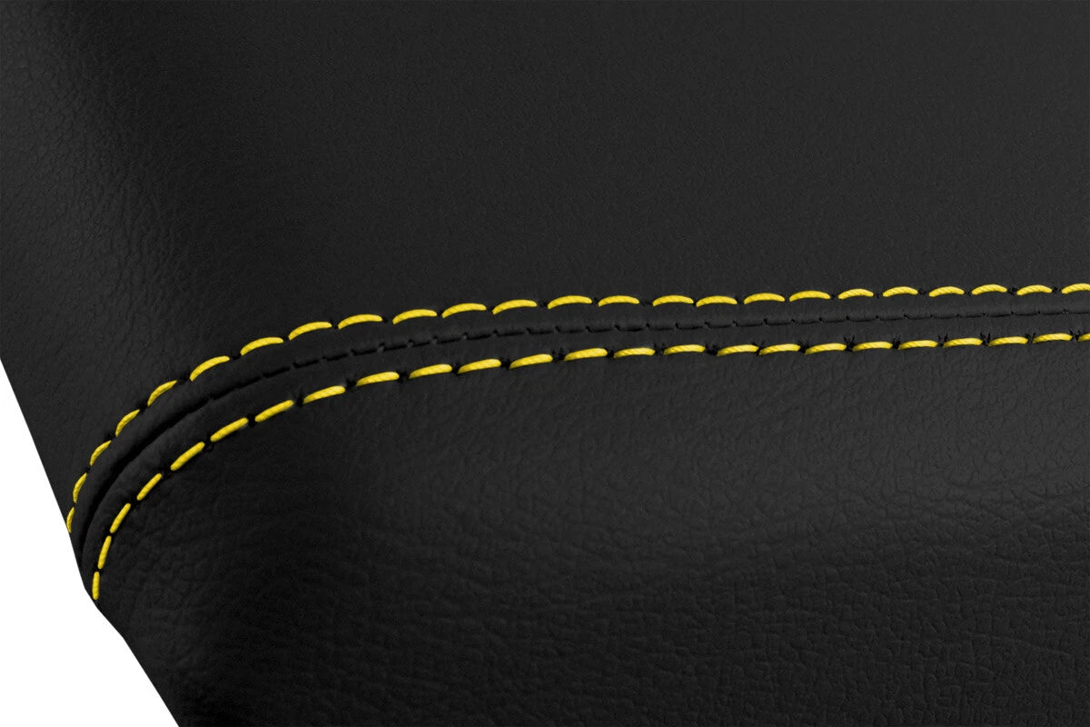 Leather Console Lid Armrest Cover for Nissan Maxima (2016–2021) Yellow Stitch