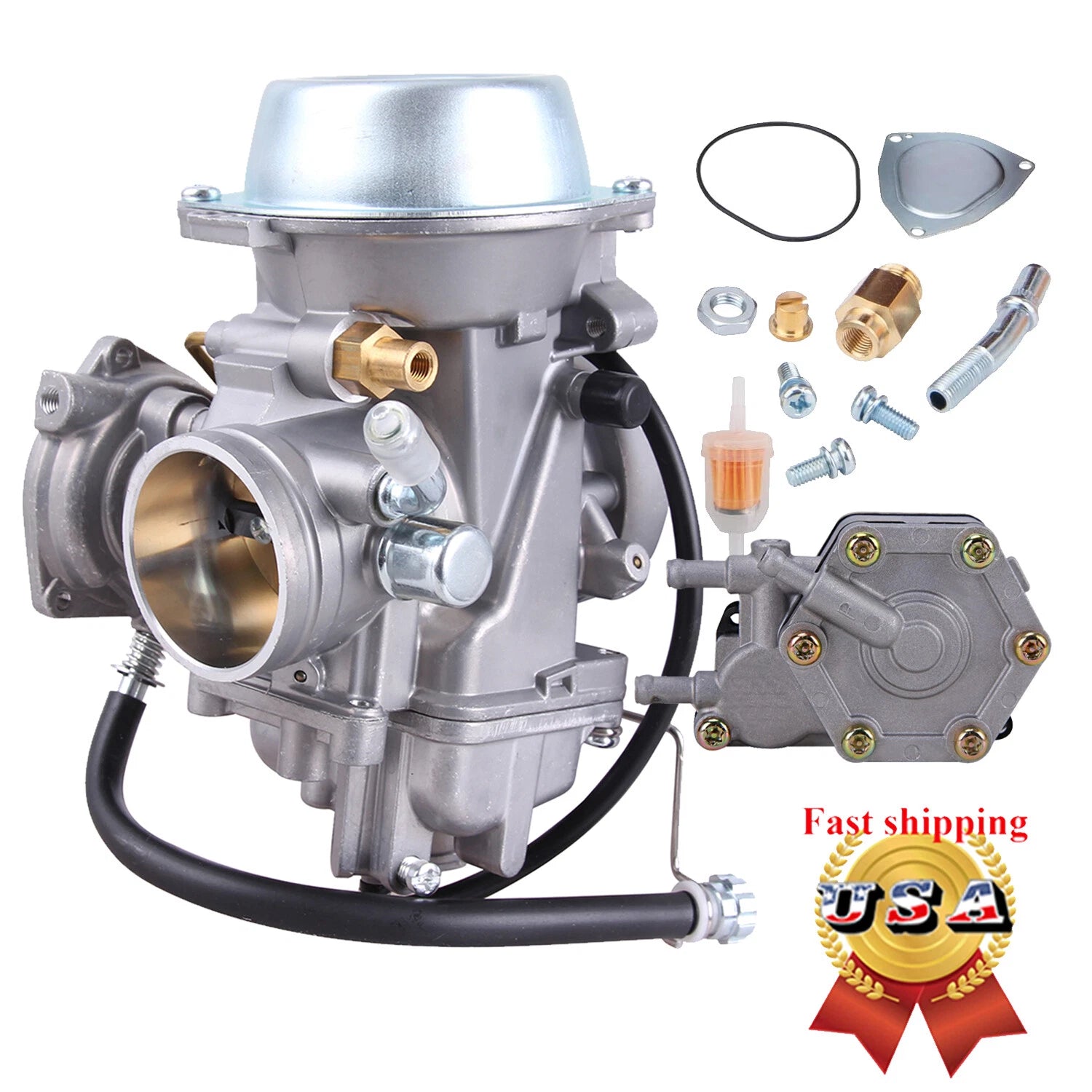 Carburetor & Fuel Pump Kit for Polaris ATP Scrambler Sportsman Worker 500 (2000–2006)