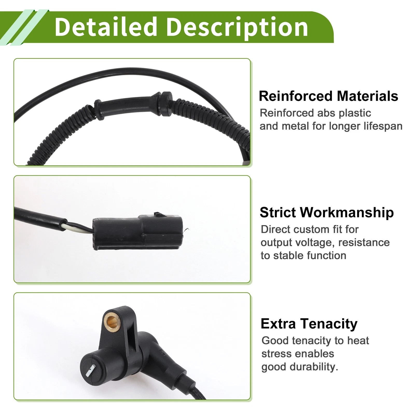 ABS Wheel Speed Sensor for Kia Rio L4 1.5L (2001–2005) No. 0K31L4370XE/OK31L4370XD