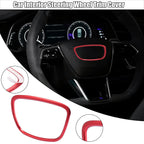 Steering Wheel Trim Cover Red for Audi A3 A4 A5 A6 A7 Q3 Q4 S RS (2010–2023)