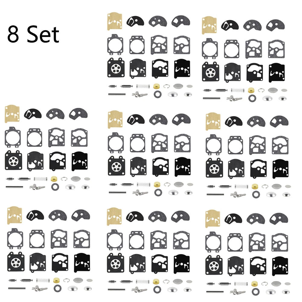 Set of 8 Carburetor Diaphragm Rebuild Kit for Walbro WA WT Series K10-WAT