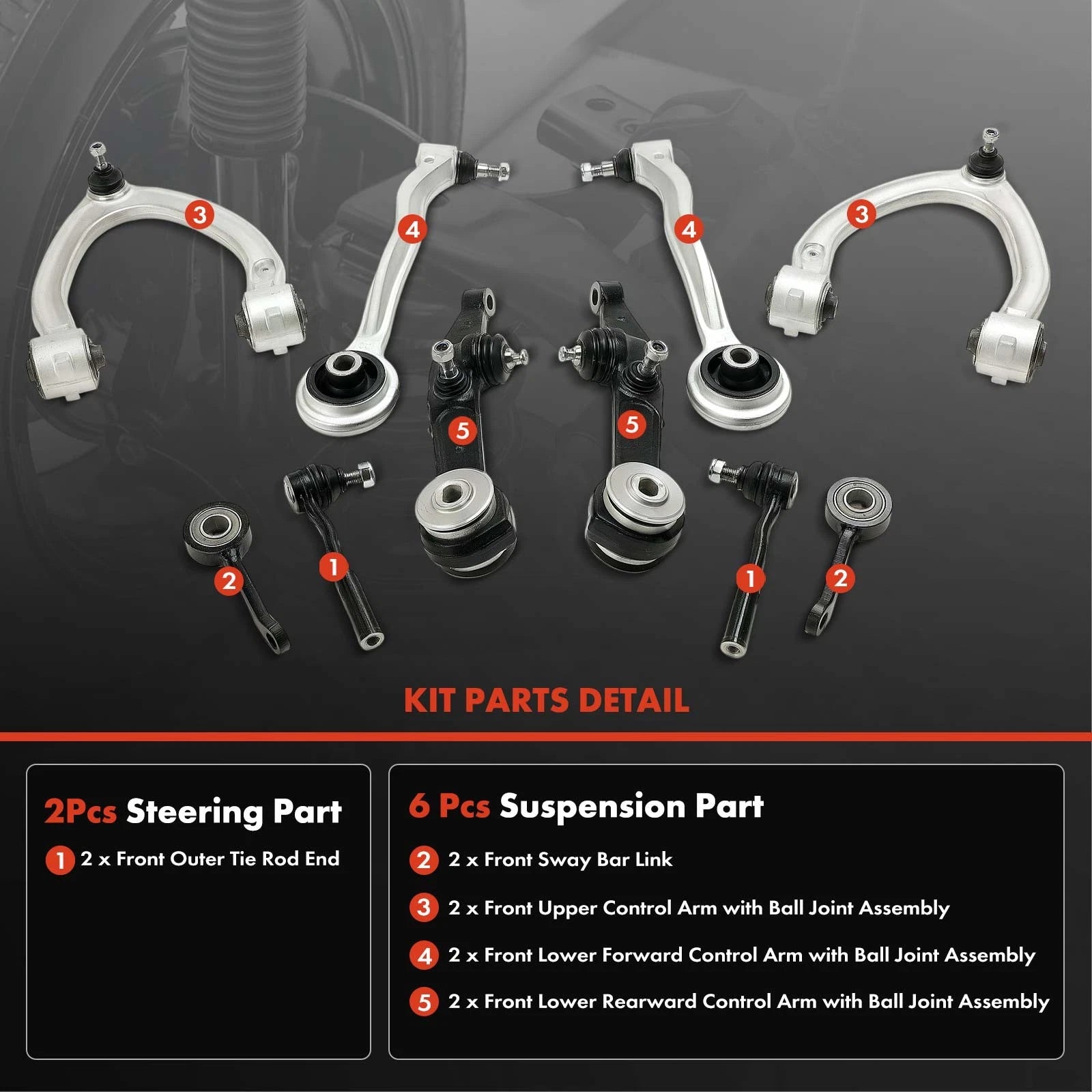 10x Front Control Arm Sway Bar Tie Rod for Benz W220 (2000–2006)