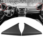 2 x Front Door Upper Trim Panels for Chevy Silverado & GMC Sierra
