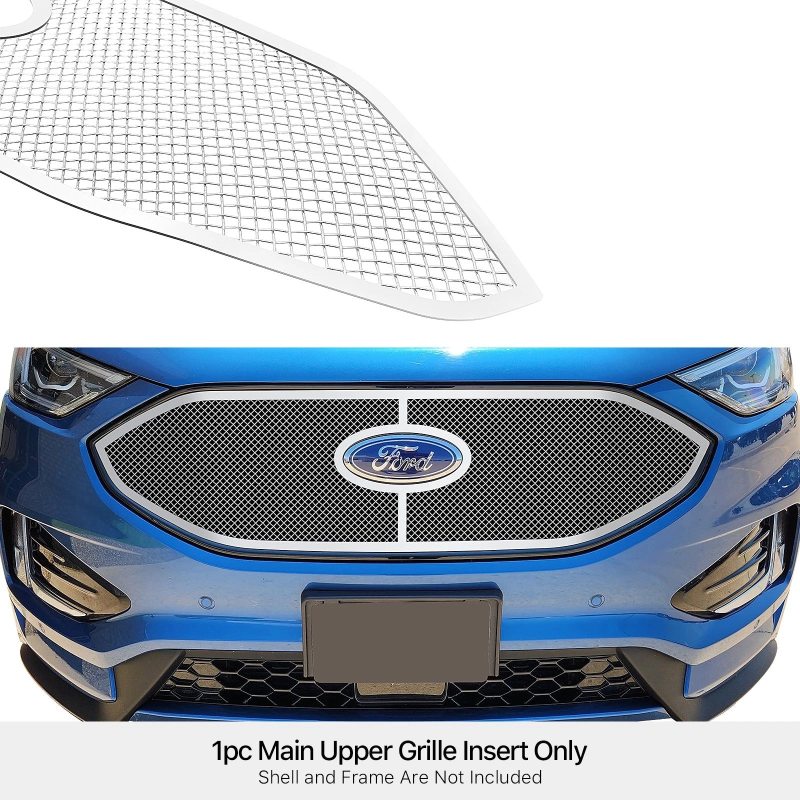 Stainless Chrome Mesh Grille Insert for Ford Edge ST/ST-Line/SE (2019-2024)