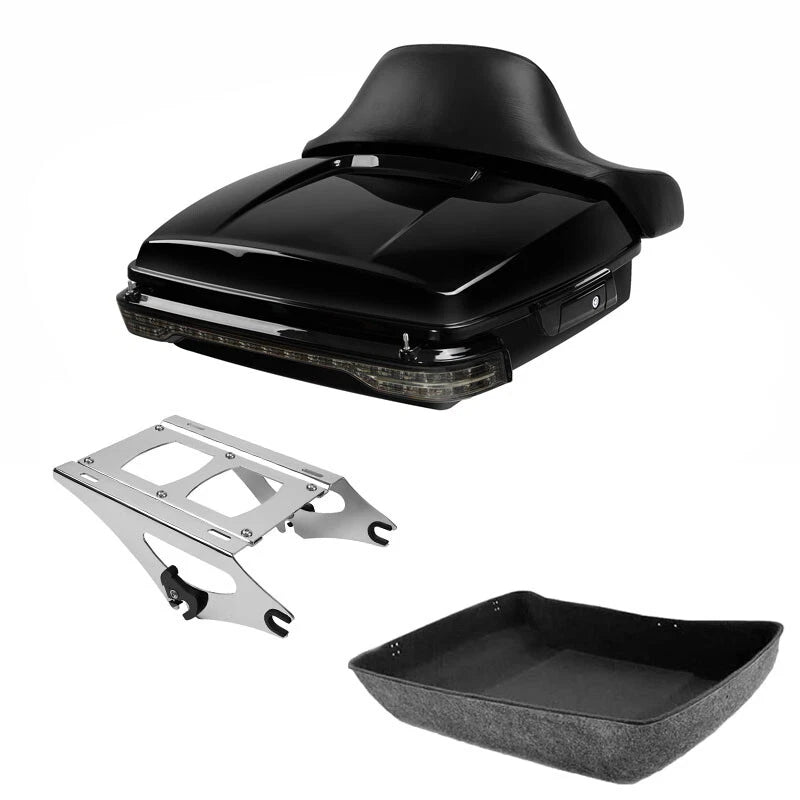 Chopped Trunk Backrest Pad LED Light Mount for Harley Touring (2014–2026)