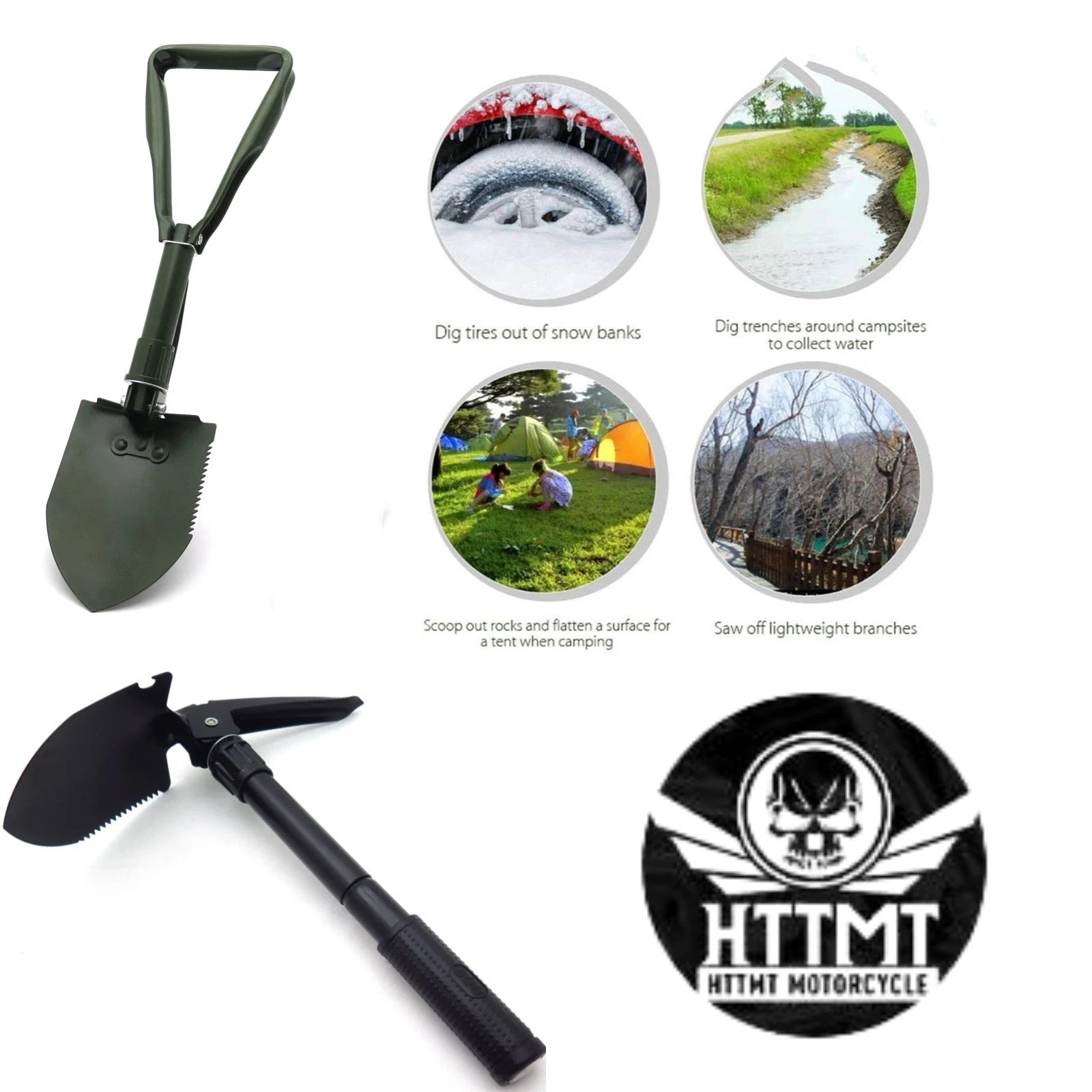 Multi-functional Folding Shovel for Garden Camping Emergency