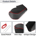 Gear Shift Knob Cover for BMW 3 Series (2004–2012) Black Carbon Fiber Red