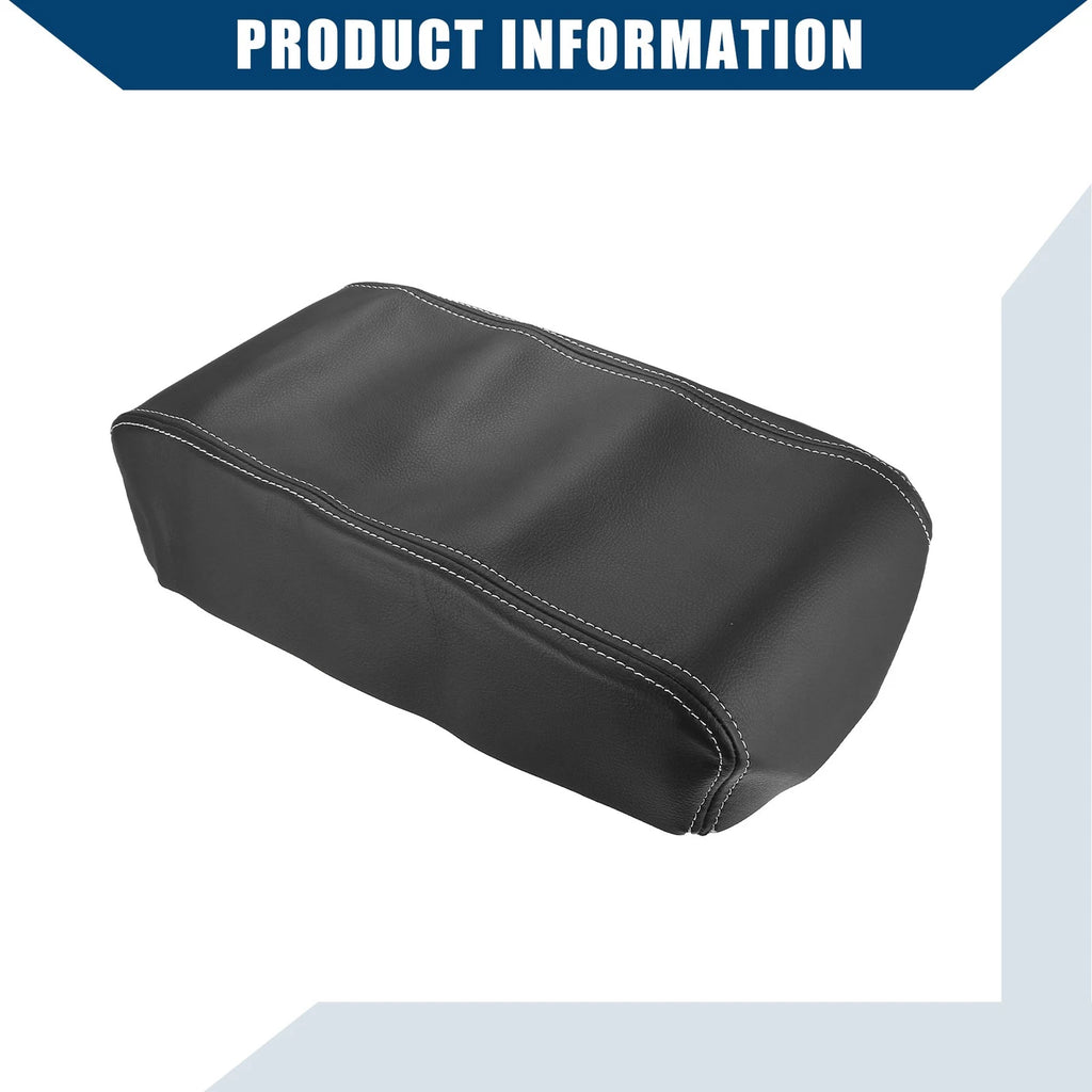 Center Console Armrest Covers for Nissan Pathfinder (2013–2020) Faux Leather Black Gray