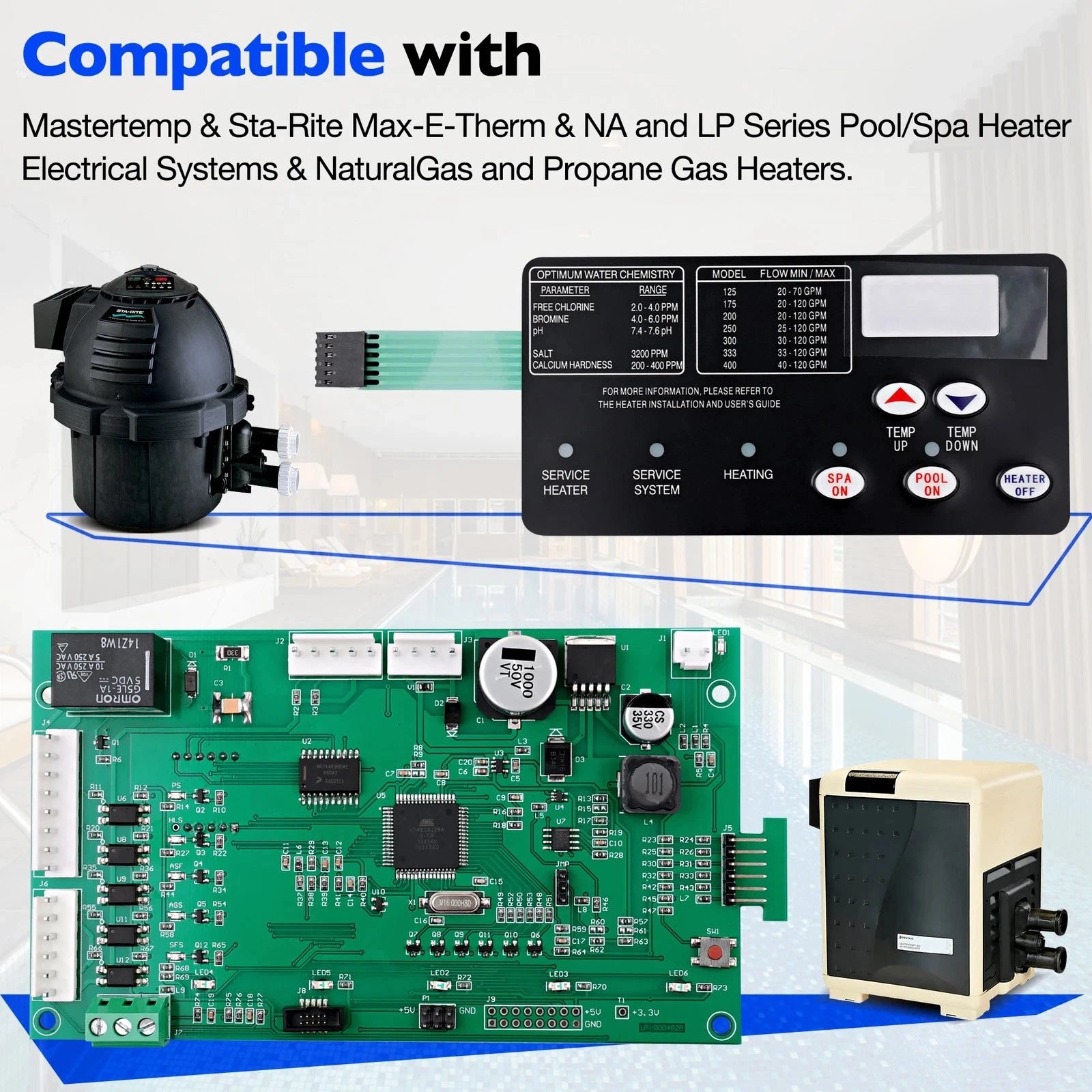 Control Board Kit for Mastertemp Pool Heater (200)