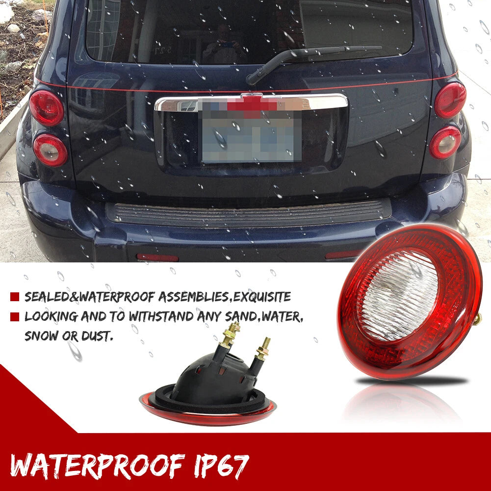 Set of 2 Red Reverse Backup Light Covers for Chevy HHR (2006–2011)