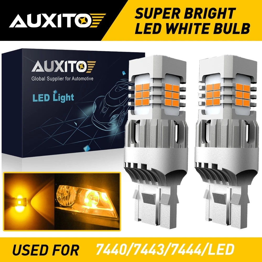 2X 7440 Amber LED Turn Signal Lights for 4KG EV (No Hyper Flash, Canbus)