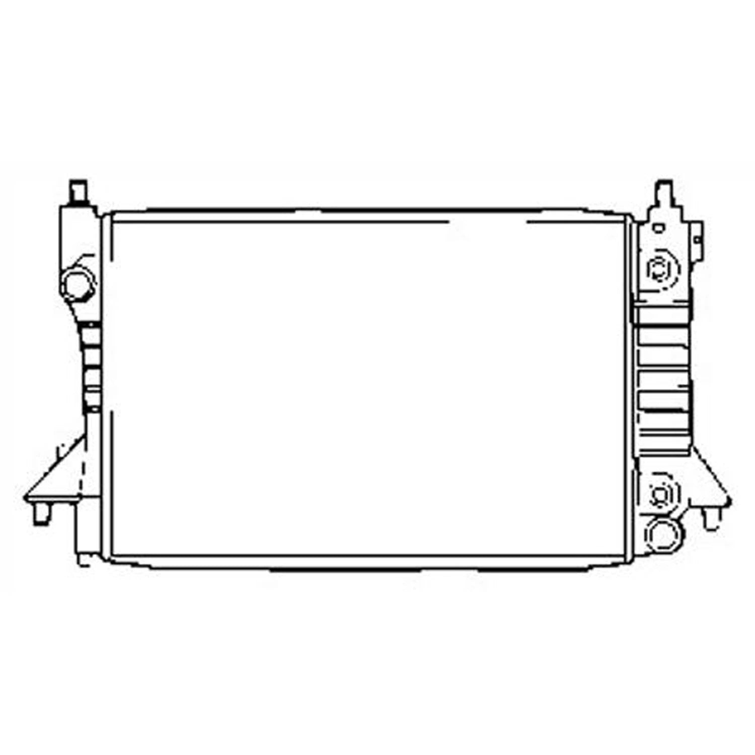 Replacement Plastic Aluminum Radiator for Toyota Hilux (2016–2020)