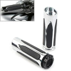Chrome Handlebar Hand Grips for Harley Touring Road Electra Glide Softail (N/A)