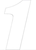 Number "1" Decal for Motorcycle Racing (7" Vinyl)