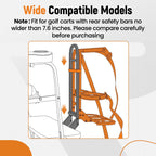 Golf Bag Carrier Mount Rack for Club Car, Yamaha & EZGO (Steel) (2014–2018)