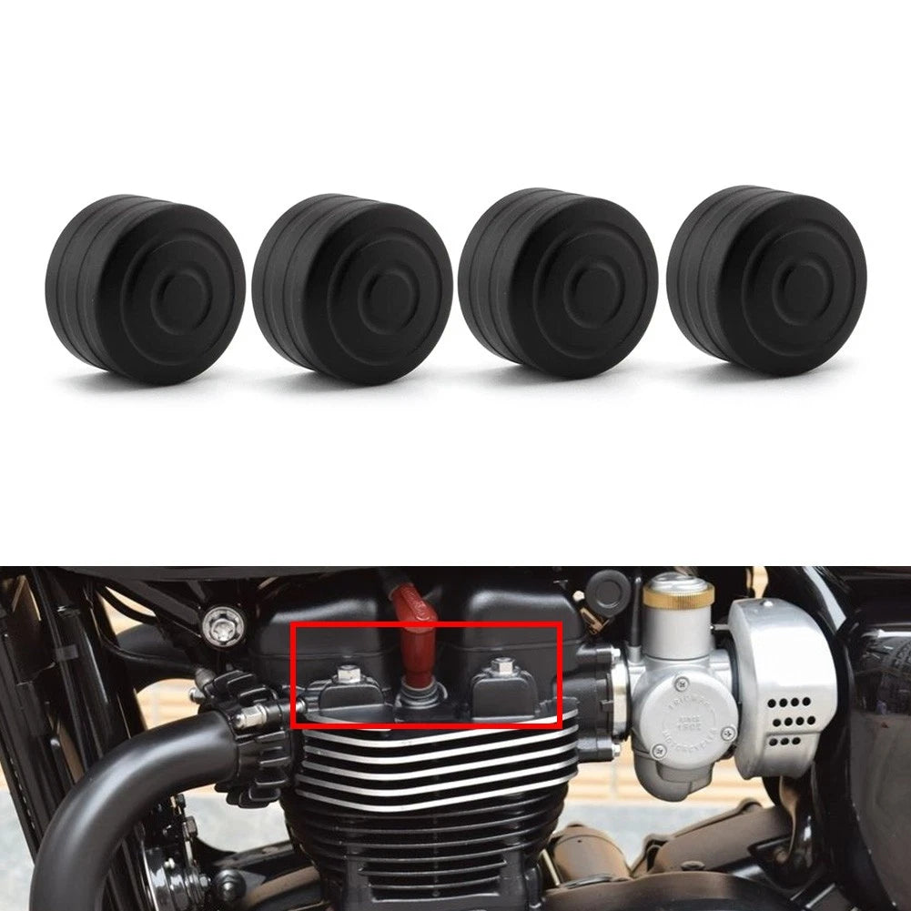 4X Billet Machined Head Bolt Cover Cap for Triumph T120 (2016–2023)