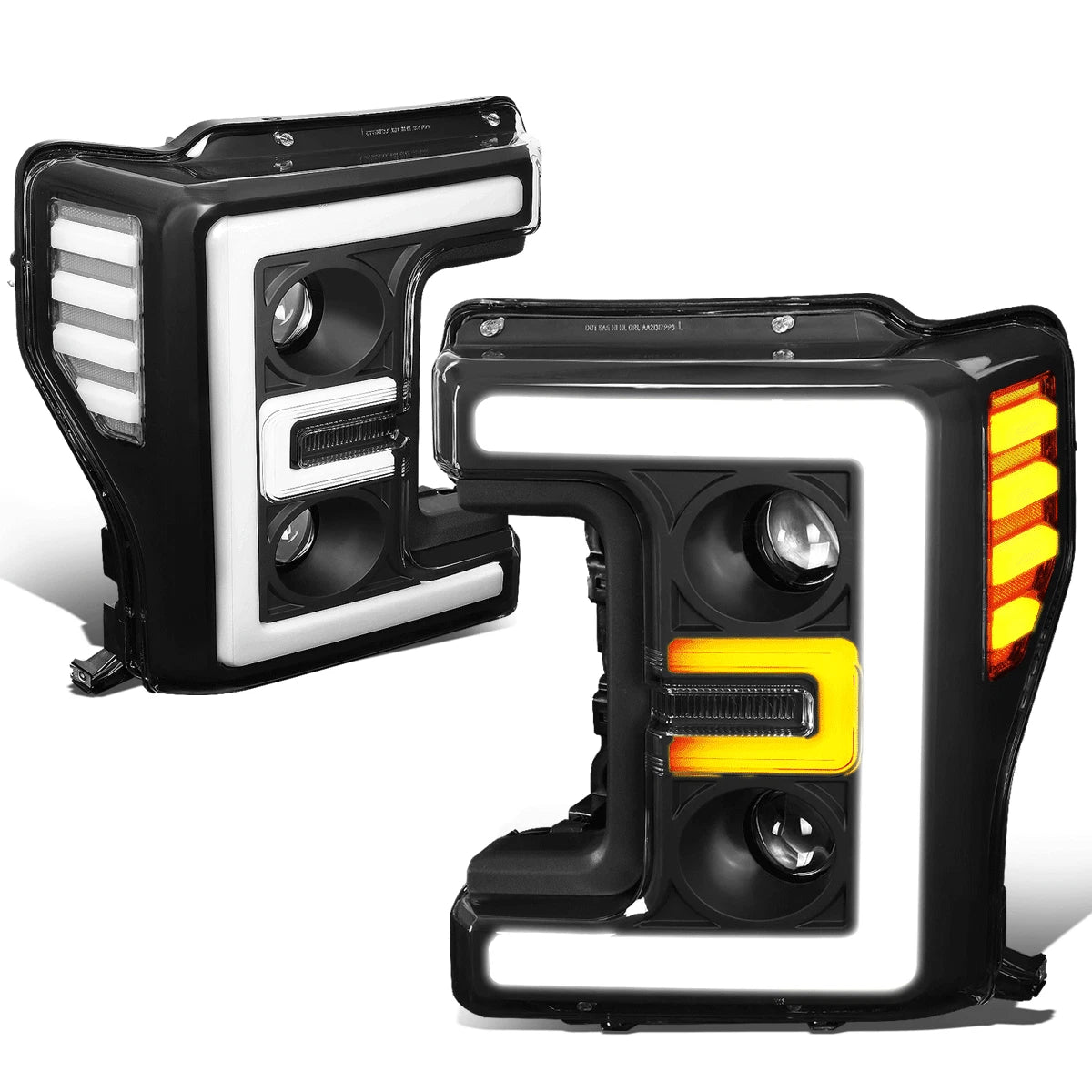 LED DRL Projector Headlights for Ford F250 F350 Super Duty (2017–2019)