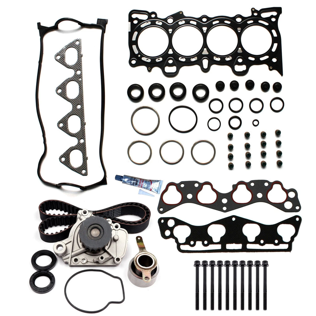 Head Gasket Bolts Set, Timing Belt, Water Pump Kit for Honda Civic LX (1996–2000)