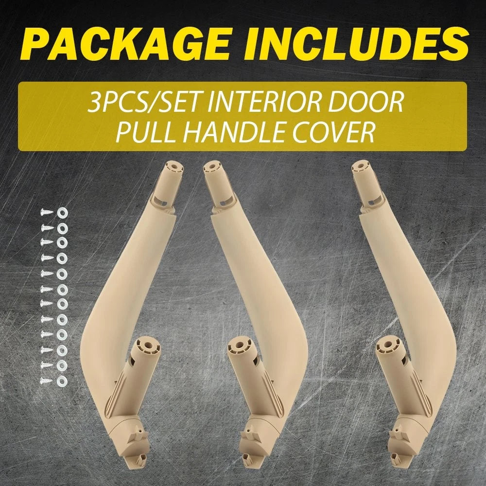 Set of 3 Beige Interior Handle Trim for BMW X5 X6 F15 F16 (2014–2018)