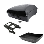 Black Chopped Trunk Mount Rack for Harley Touring Road Street Glide (2014–2026)