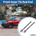 2X Front Inner Tie Rod End Links for Nissan Altima (2002–2006) Maxima (2004–2008) 656320659956