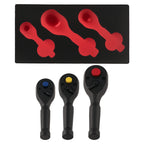 3pc Ratchet Tool Kit Set 1/4 3/8 1/2 Drive 72T Quick Release