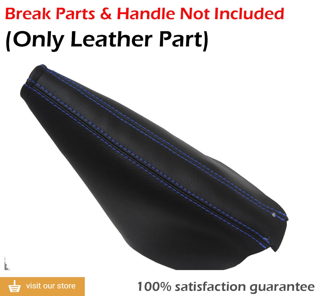 E Brake Boot Cover for Ford Mustang (2005–2009) Blue Stitch Leather Synthetic